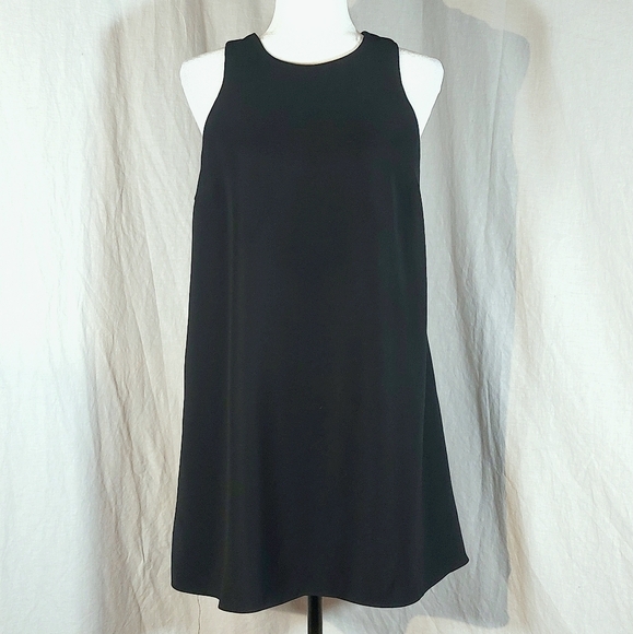 H&M black lace long-sleeved deep V sheath dress, 10, NWOT - Picture 4 of 7